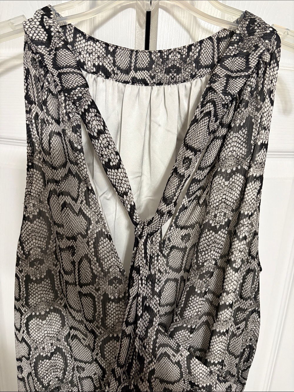 Black & White Snake Print Dress - Picture 4 of 5